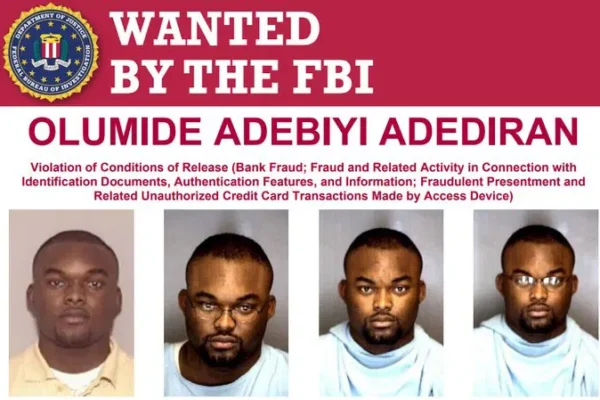 FBI Announces ₦14m Bounty for Nigerian Man Wanted Over Fraud Charges